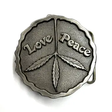 피스마크 미국제 버클 Love Peace 히피