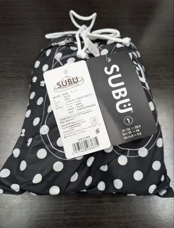 SUBU 슬립온 블랙 화이트 도트