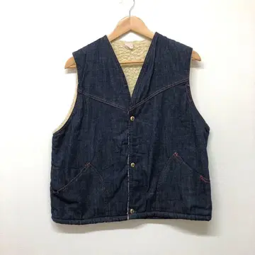 [ 미국 빈티지 의류 ] 70's USA제 데님 보아 베스트 L