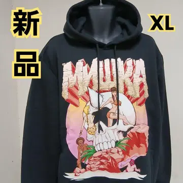 새상품 미사용 MISHKA (미시카) 그래픽 후드티 XL 블랙