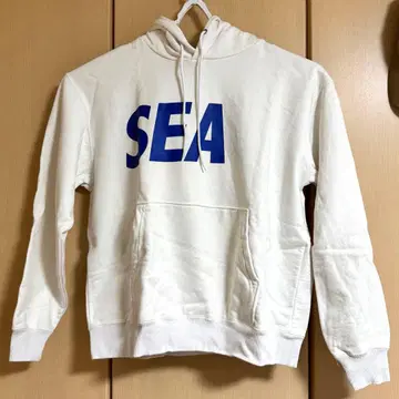 WIND AND SEA 윈드앤씨 후드티 화이트 파랑