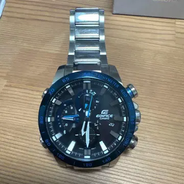 EDIFICE 쿼츠 손목시계 블랙/파랑