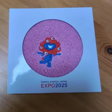 EXPO 2025 미야쿠미야쿠 자수 핸드 타월 핑크