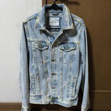 zara 데미지 가공 라이트 블루 데님 자켓