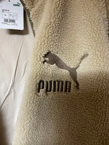 PUMA 플리스 자켓 XL 베이지