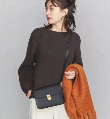 BEAUTY&YOUTH BY 3게이지 울 아크릴 크루넥 풀오버