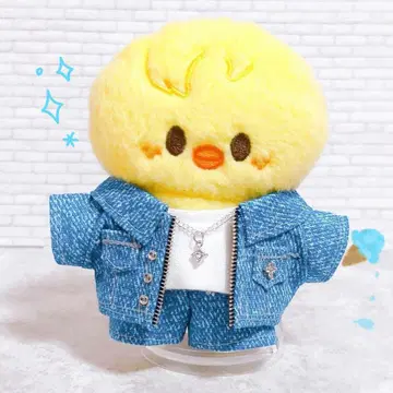 데님 셋업 세트 10cm 봉제 인형 의류