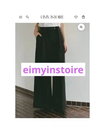 새상품 eimyinstoire 에이미 이스트 월 센터 프레스 슬랙스