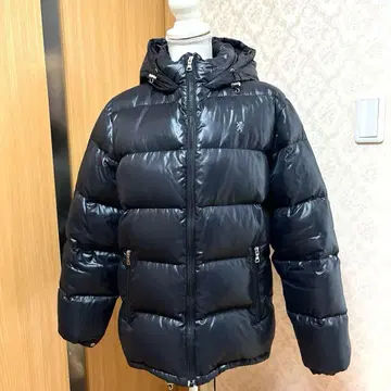 [ Gymphlex ] 후드 부착 블랙 다운 자켓 프리 사이즈