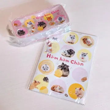 햄햄짱 문구 세트 산엑스 노트 클리어 파우치 헤이세이 레트로