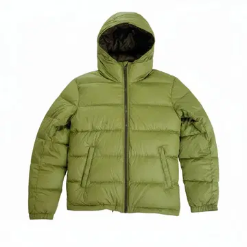 Gem Bony 올리브 그린 후드 부착 다운 자켓 M 사이즈