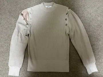 SNIDEL 레이스 숄더 니트 풀오버