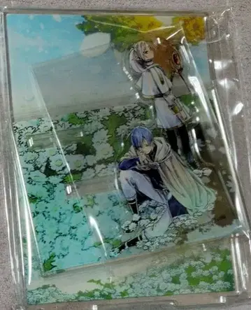 장송의 프리렌 캐릭터 아크릴 스탠드 꽃 배경 포함