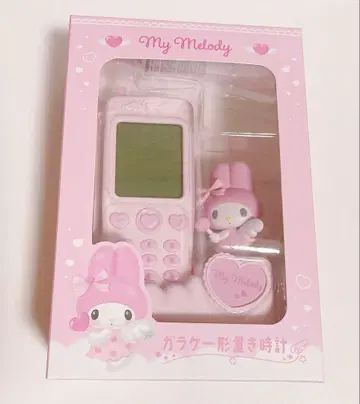 산리오 마이멜로디 폴더폰 모양 탁상 시계 sanrio