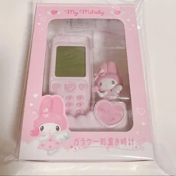 산리오 마이멜로디 폴더폰 모양 탁상 시계 sanrio