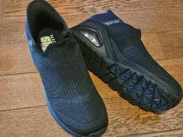 SKECHERS 177523 블랙 23.5cm 슬립온