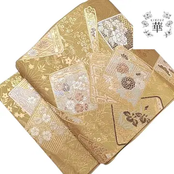 화 후쿠로 오비 꽃 포도 당초 금