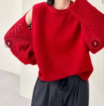 mystic 숄더 슬릿 니트