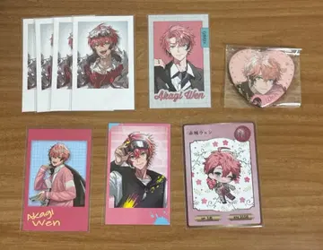 니지산지 아카기 웬 폴라로이드풍 카드 캔뱃지 세트