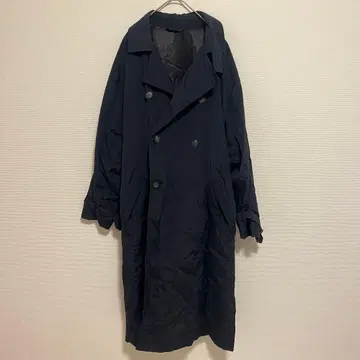 ERREANO 이탈리아 네이비 트렌치코트 더블 브레스트 44