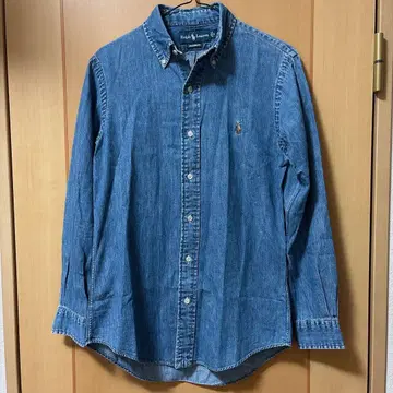 새상품급 랄프 로렌 데님 셔츠 포니 로고 자수
