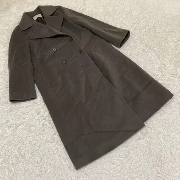 UNITED ARROWS 롱 코트 아우터 캐시미어 혼방 차콜 36