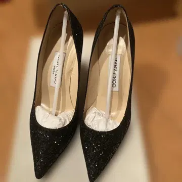 블랙 글리터 하이힐