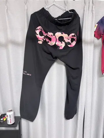 9090 카모플라쥬 로고 블랙 조거 팬츠