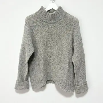 제임스 샬롯 터틀넥 니트 풀오버 그레이