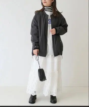 SLOBE IENA 3WAY 노카라 개더 블루종