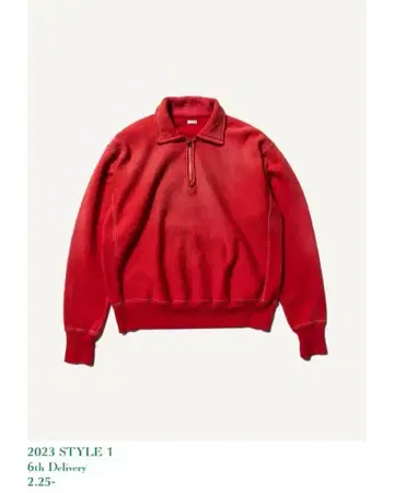 a.presse Vintage Half Zip Sweatshirt