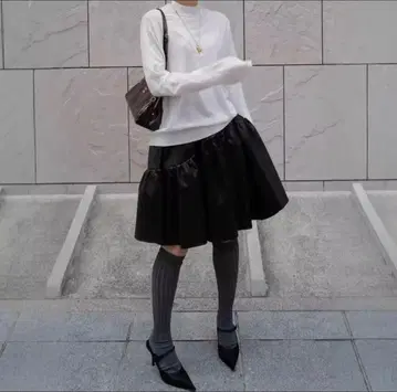 machatt 에코 가죽 스커트