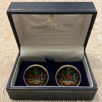 BENSON & CLEGG 코인 커프스