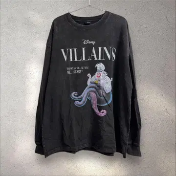 디즈니 빌런즈 우르슬라 피그먼트 매거진 롱T 긴팔 티셔츠