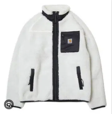 Carhartt 플리스 자켓 화이트/블랙