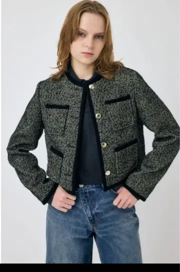 MOUSSY 클래식 트위드 자켓