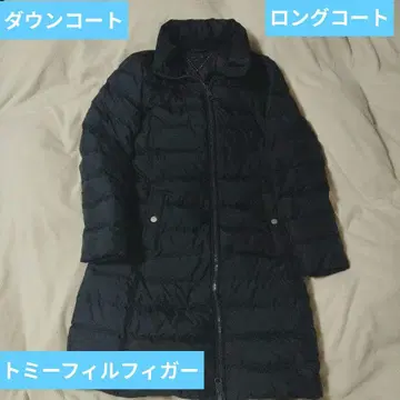 TOMMY HILFIGER 네이비 롱 다운 자켓