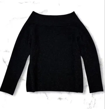 UNTITLED 언타이틀 캐시미어 혼방 가는 리브 오프숄더풍 니트 M