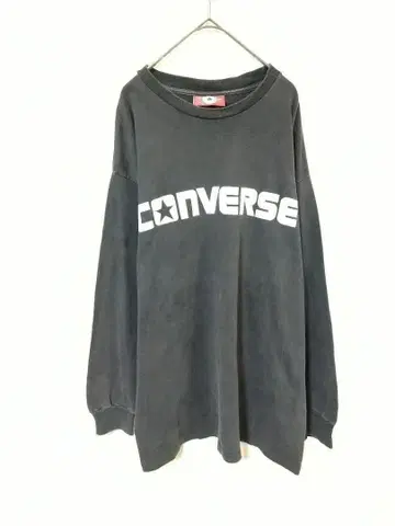 컨버스 레어 미국제 90년대 롱 T셔츠 남성용 L 블랙 컬러 면 빈티지