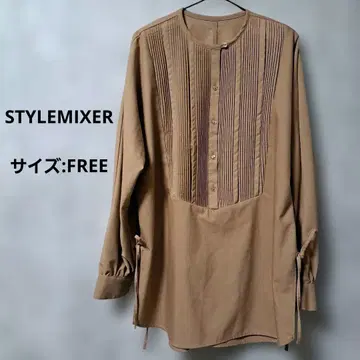 STYLEMIXER 핀턱 롱 셔츠 블라우스 프리 사이즈