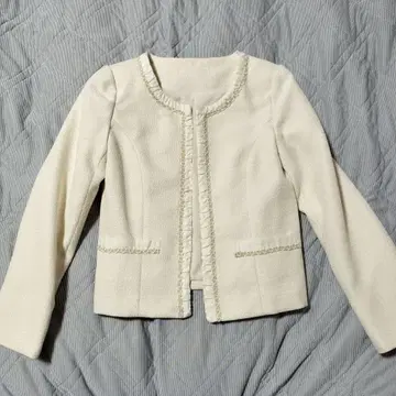 유치원 입원, 입학 화이트 노카라 자켓 M