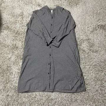 무인양품 체크 무늬 셔츠 원피스 (긴팔)