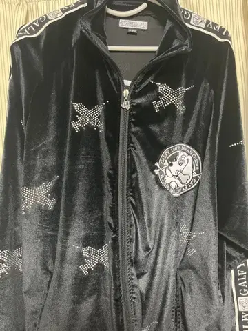 GALFY 반짝반짝 주사기 셋업 후드티 블랙 갈피 저지