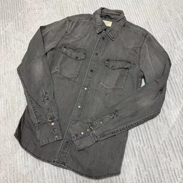 [ 새상품급 ] Nudie Jeans 웨스턴 데님 셔츠 그레이