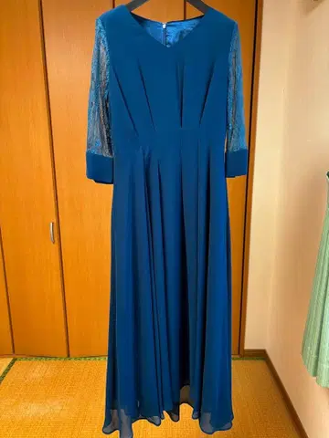 결혼식 경사 드레스 그린 짙은 녹색 사이즈 38