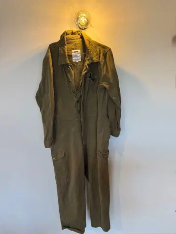 Fuzao 올리브 그린 오버롤 M 사이즈