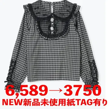 [NOEMIE] 새상품 메니리본 레이스업 블라우스