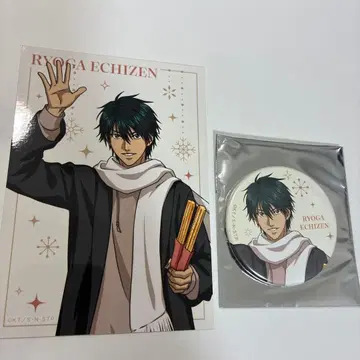 신 테니스의 왕자님 테니프리 애니메이트 캔뱃지 브로마이드 에치젠 료가