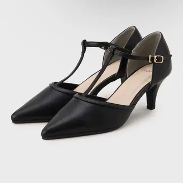 인덱스 T 스트랩 펌프스 오피스 펌프스 블랙 미사용 새상품