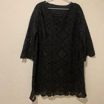 Koibitomisaki 블랙 레이스 원피스 M-L